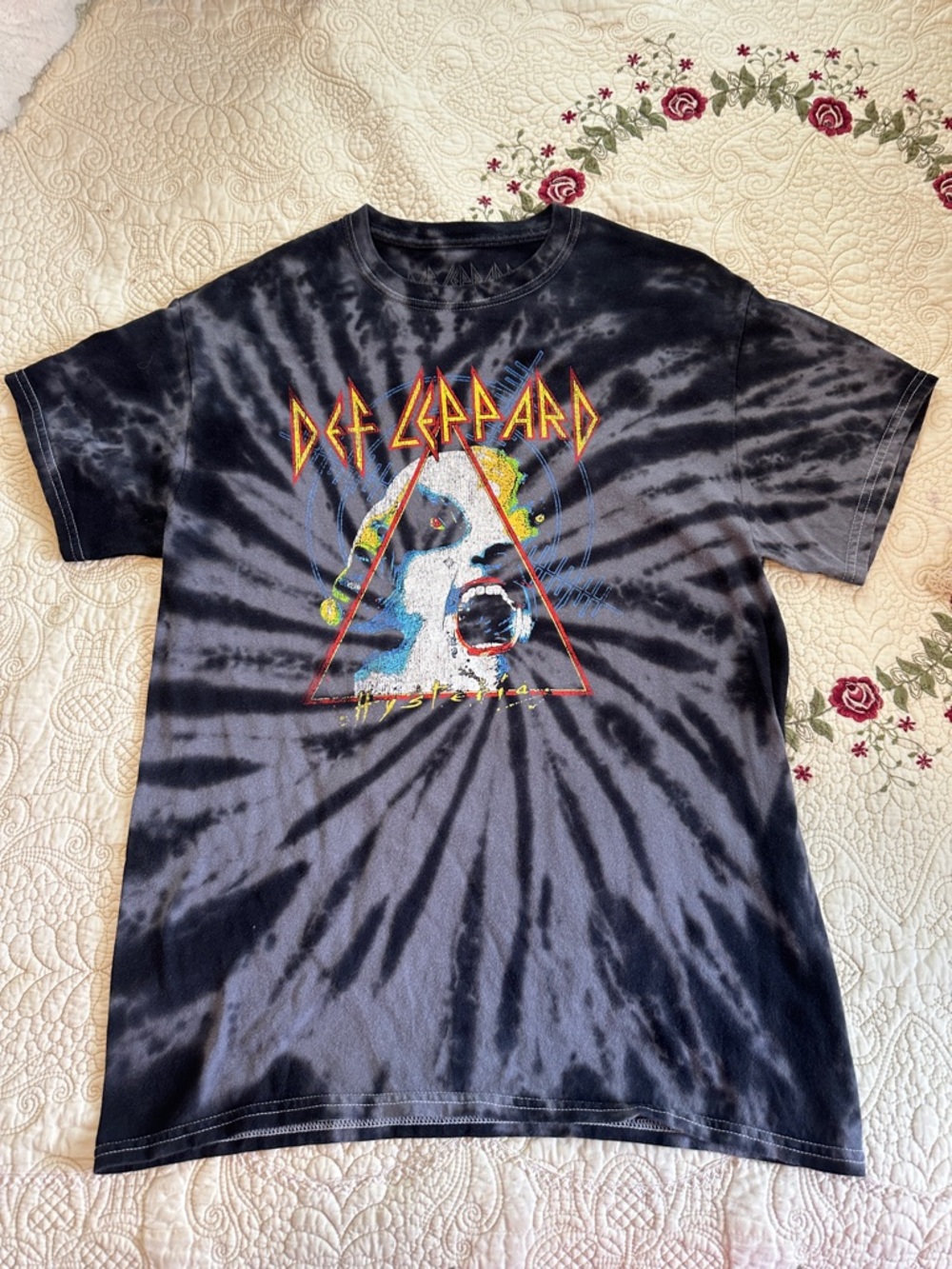Black Tie-Dye Short Sleeve Graphic Tee